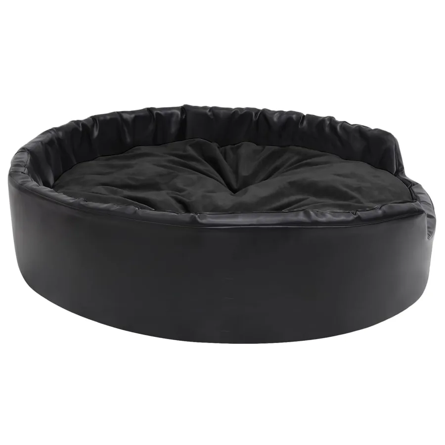 Lit pour chiens Noir 99x89x21 cm Peluche et similicuir - 3