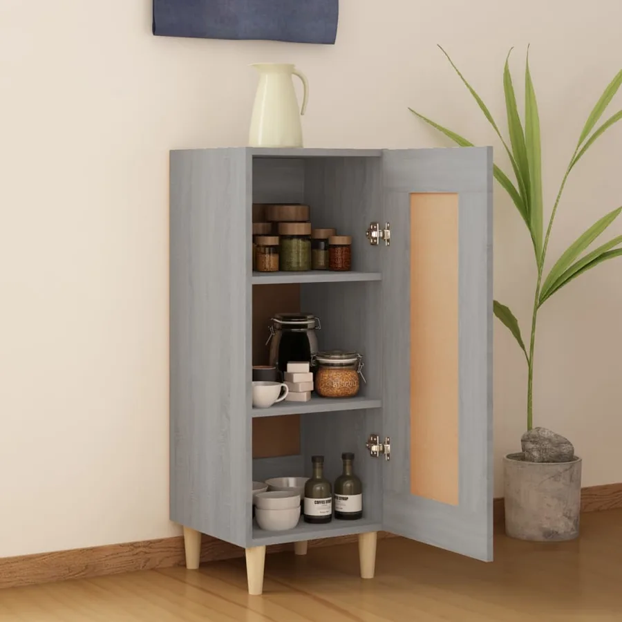 Buffet Sonoma gris 34,5x34x90 cm Bois d'ingénierie - 3