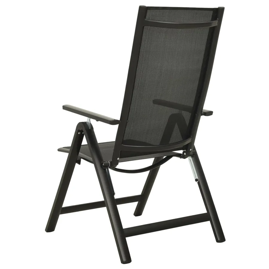 Ensemble à manger de jardin 5 pcs aluminium anthracite - 10