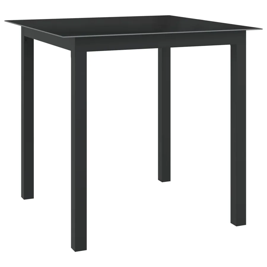 Ensemble à manger de jardin 5 pcs aluminium anthracite - 2