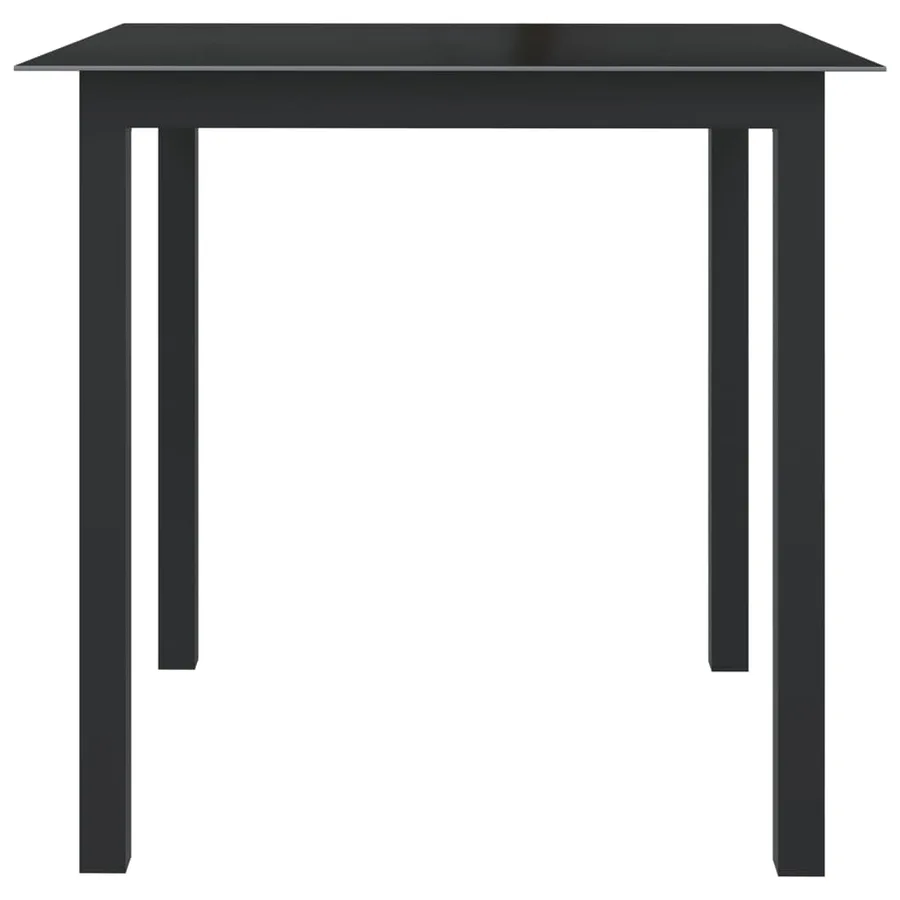 Ensemble à manger de jardin 5 pcs aluminium anthracite - 3