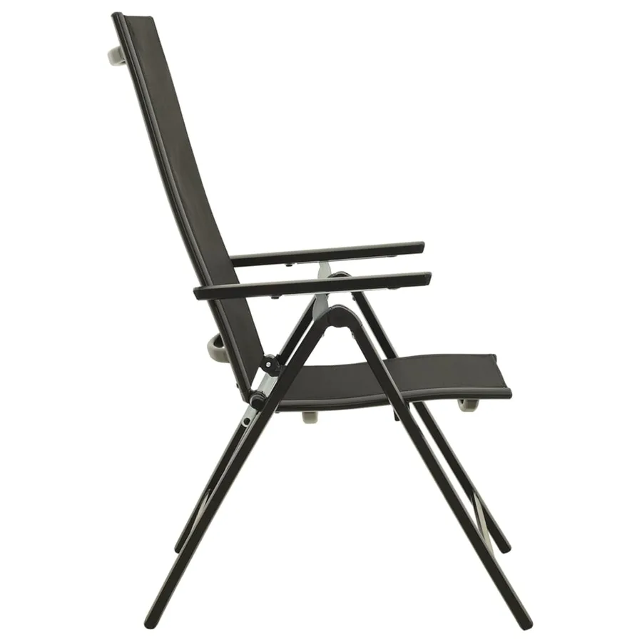 Ensemble à manger de jardin 5 pcs aluminium anthracite - 9