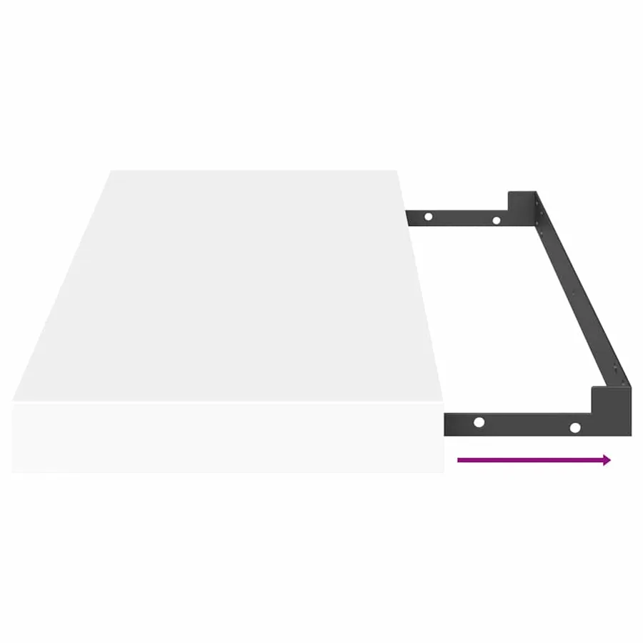 Étagères murales flottantes 4 pcs Blanc 50x23,5x3,8 cm MDF - 11