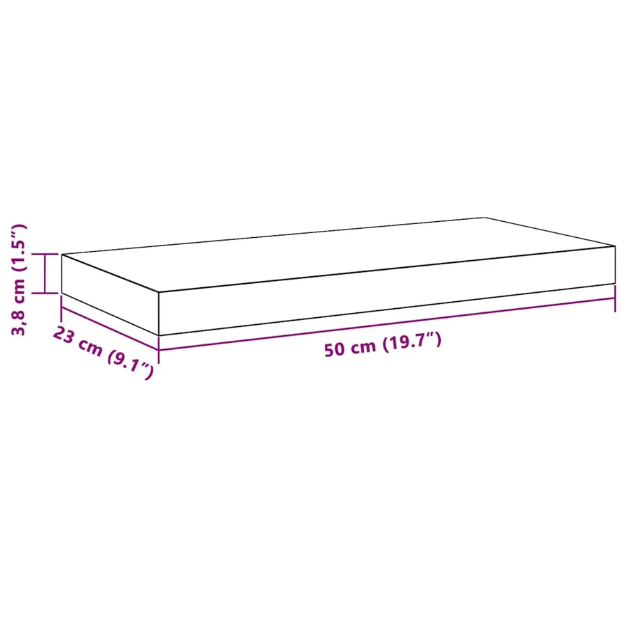 Étagères murales flottantes 4 pcs Blanc 50x23,5x3,8 cm MDF - 16