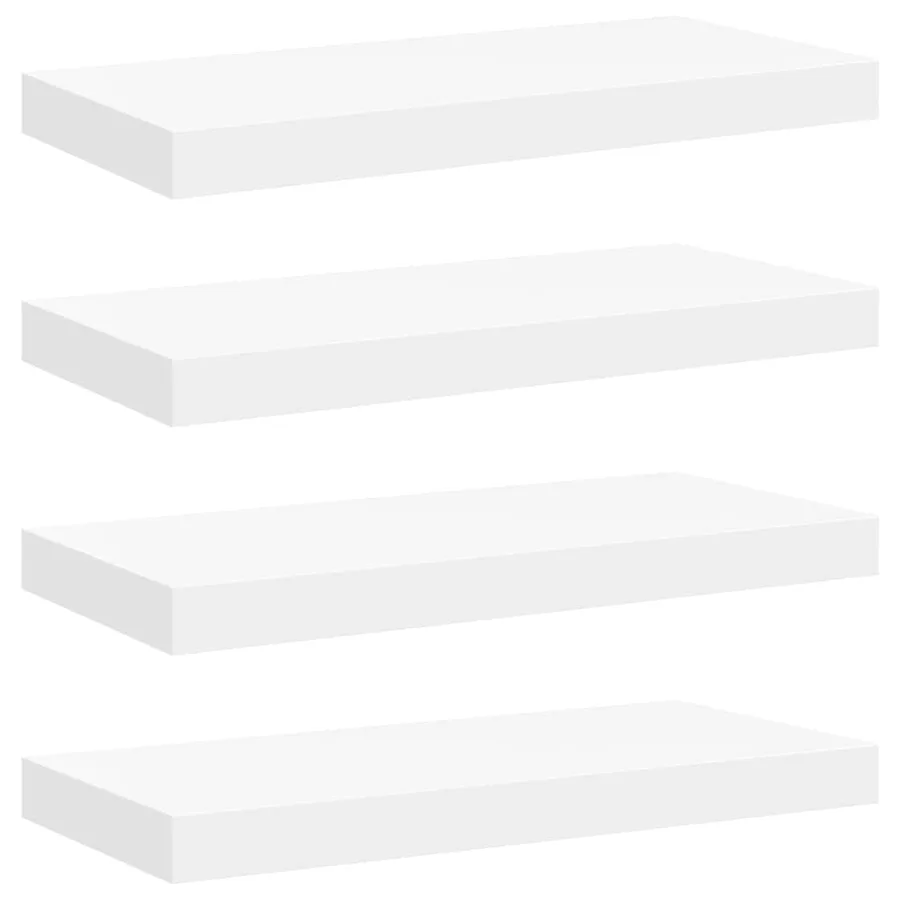 Étagères murales flottantes 4 pcs Blanc 50x23,5x3,8 cm MDF - 2