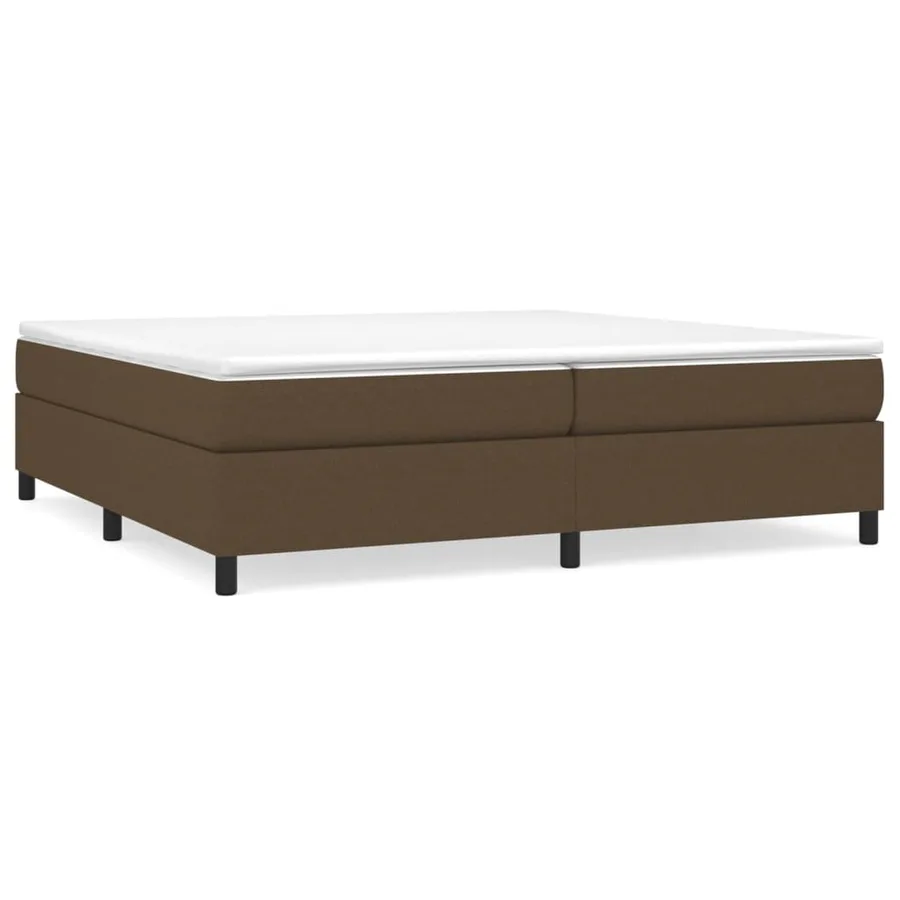Sommier à lattes de lit avec matelas Marron foncé 200x200 cm - 2