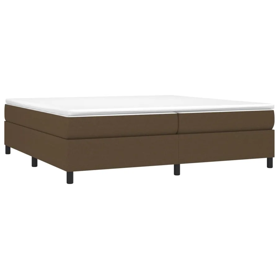 Sommier à lattes de lit avec matelas Marron foncé 200x200 cm - 3