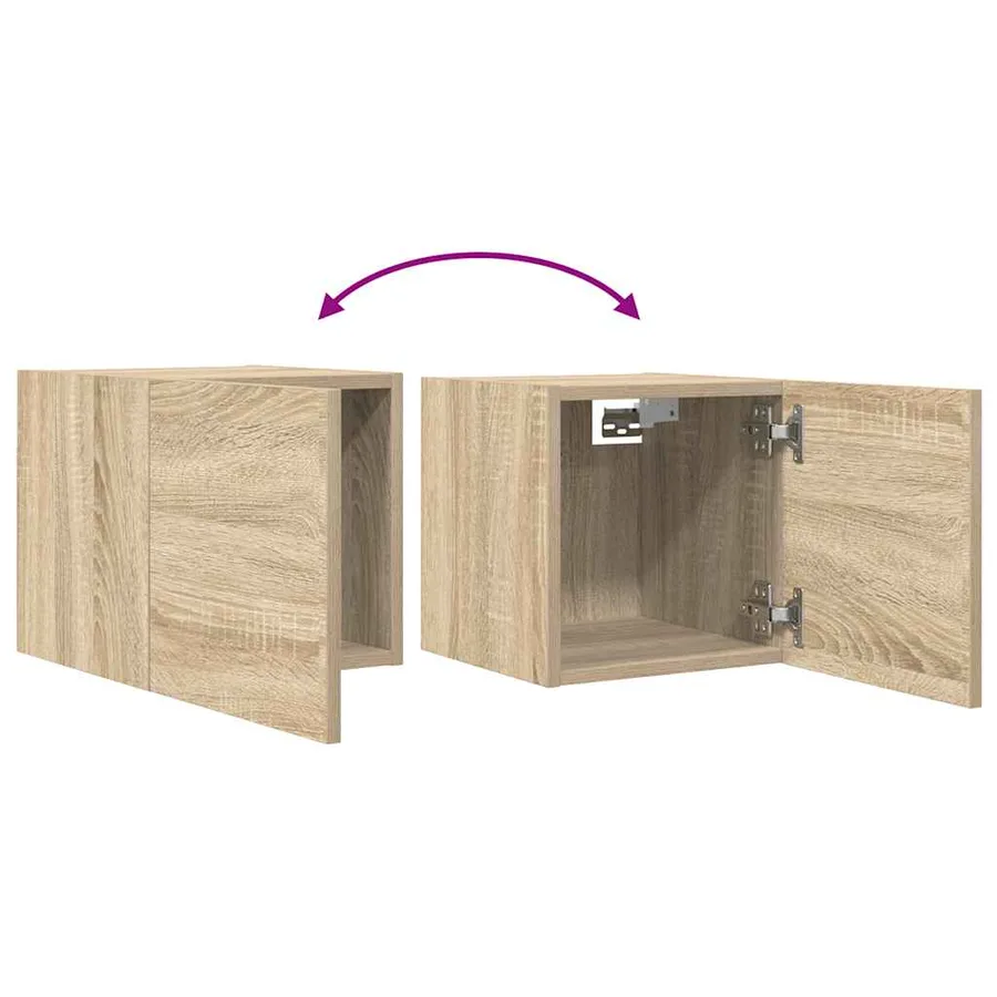 Meubles TV muraux 2 pcs Chêne sonoma 30,5x30x30 cm - 8