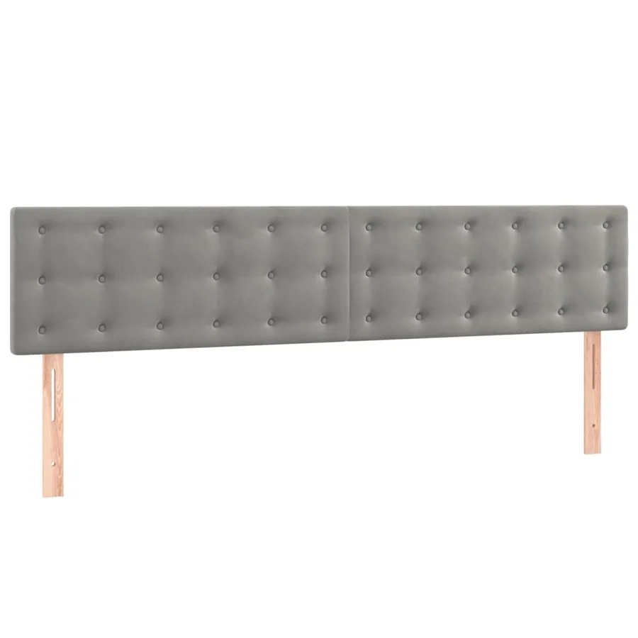 Sommier à lattes de lit et matelas Gris clair 180x200cm Velours - 6