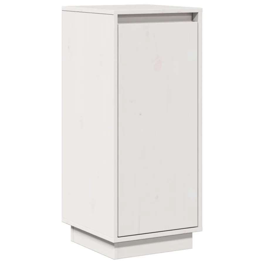 Buffets 2 pcs Blanc 31,5x34x75 cm Bois massif de pin - 6