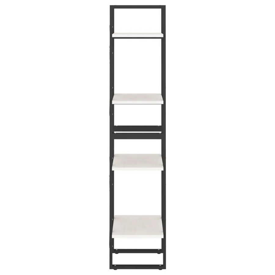 Bibliothèque à 4 niveaux blanc 40x30x140 cm bois de pin massif - 6