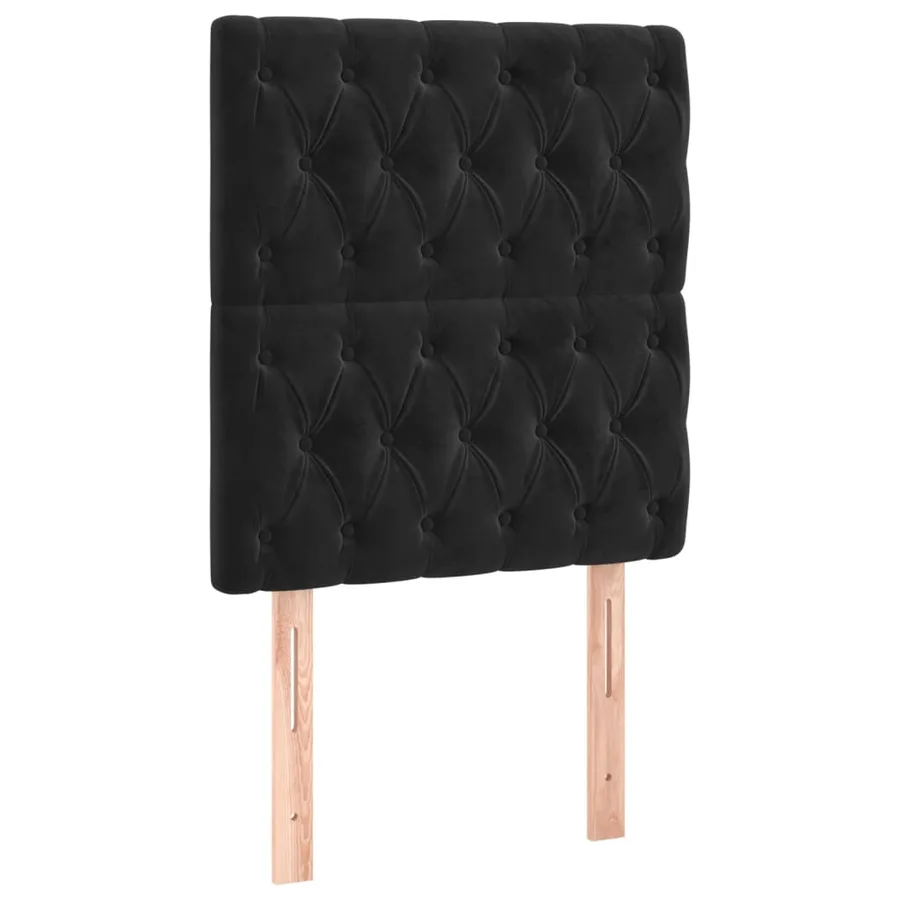 Cadre de lit sans matelas noir 80x200 cm velours - 8