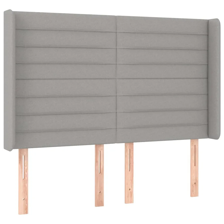 Sommier à lattes de lit matelas LED Gris clair 140x190 cm Tissu - 7