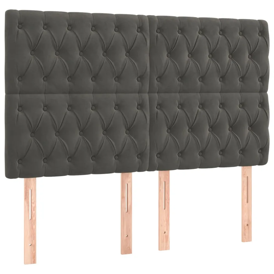 Sommier à lattes de lit matelas et LED Gris foncé 160x200 cm - 7