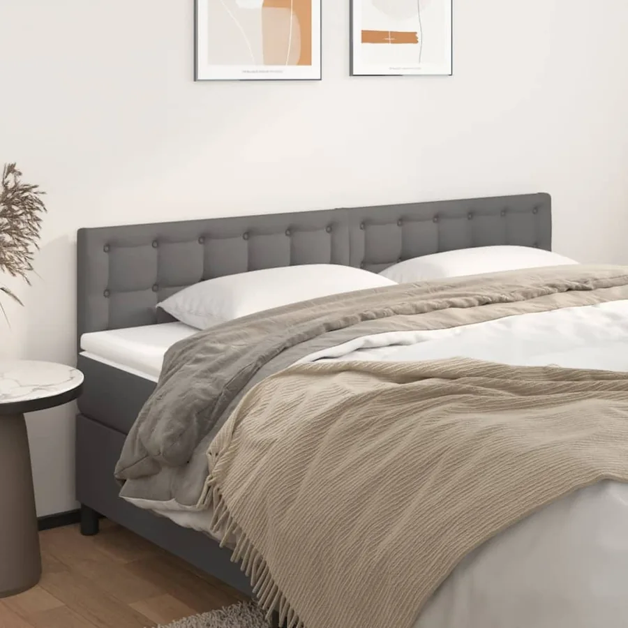 Têtes de lit Gris 200x5x78/88 cm Similicuir