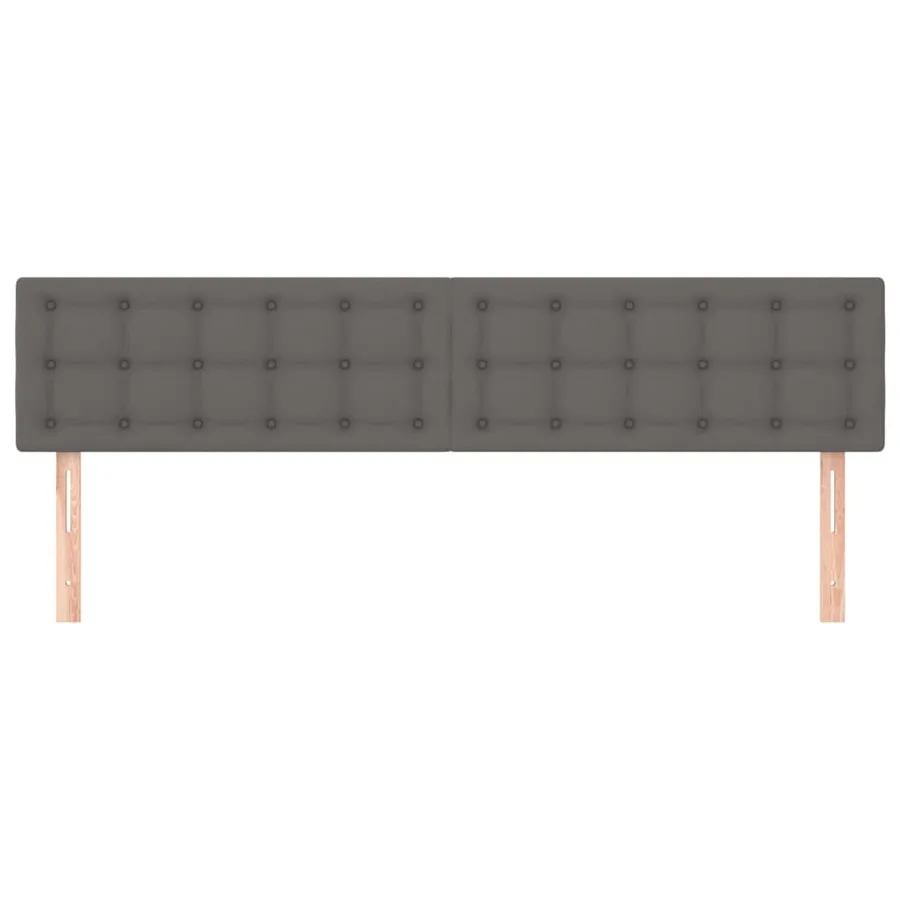 Têtes de lit Gris 200x5x78/88 cm Similicuir - 3