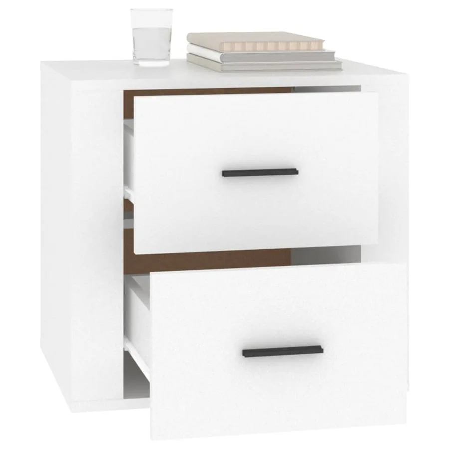 Table de chevet Blanc 50x39x47 cm - 5
