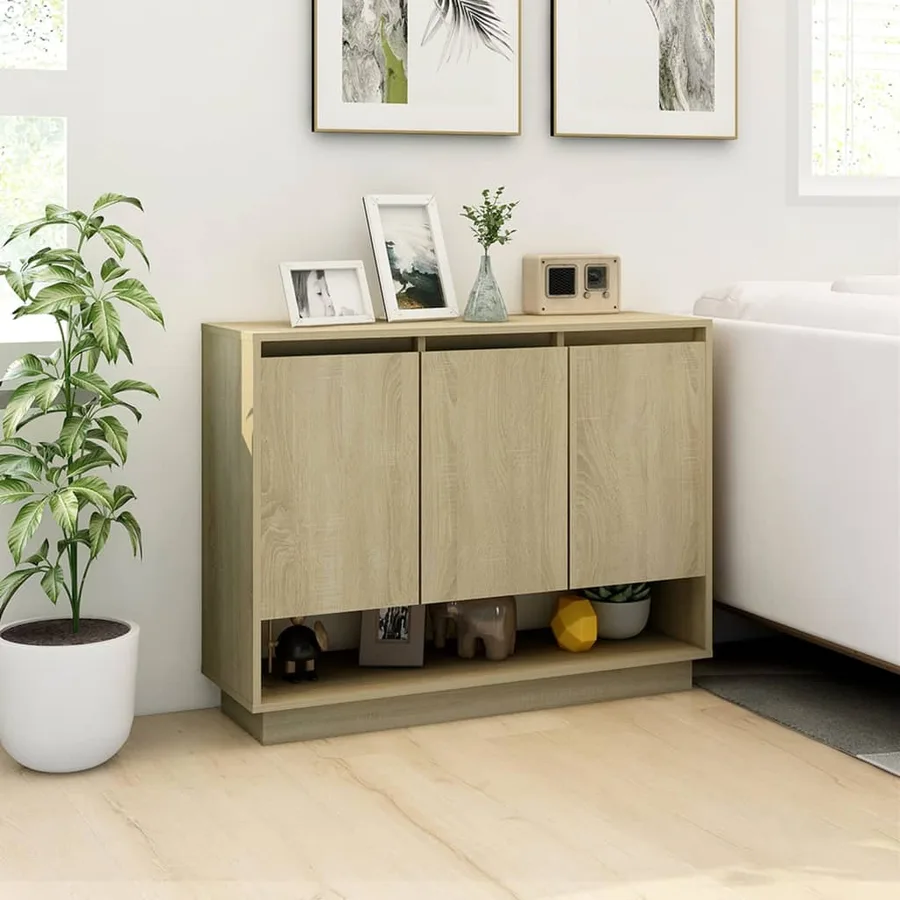 Buffet Chêne sonoma 97x31x75 cm Bois d'ingénierie - 3