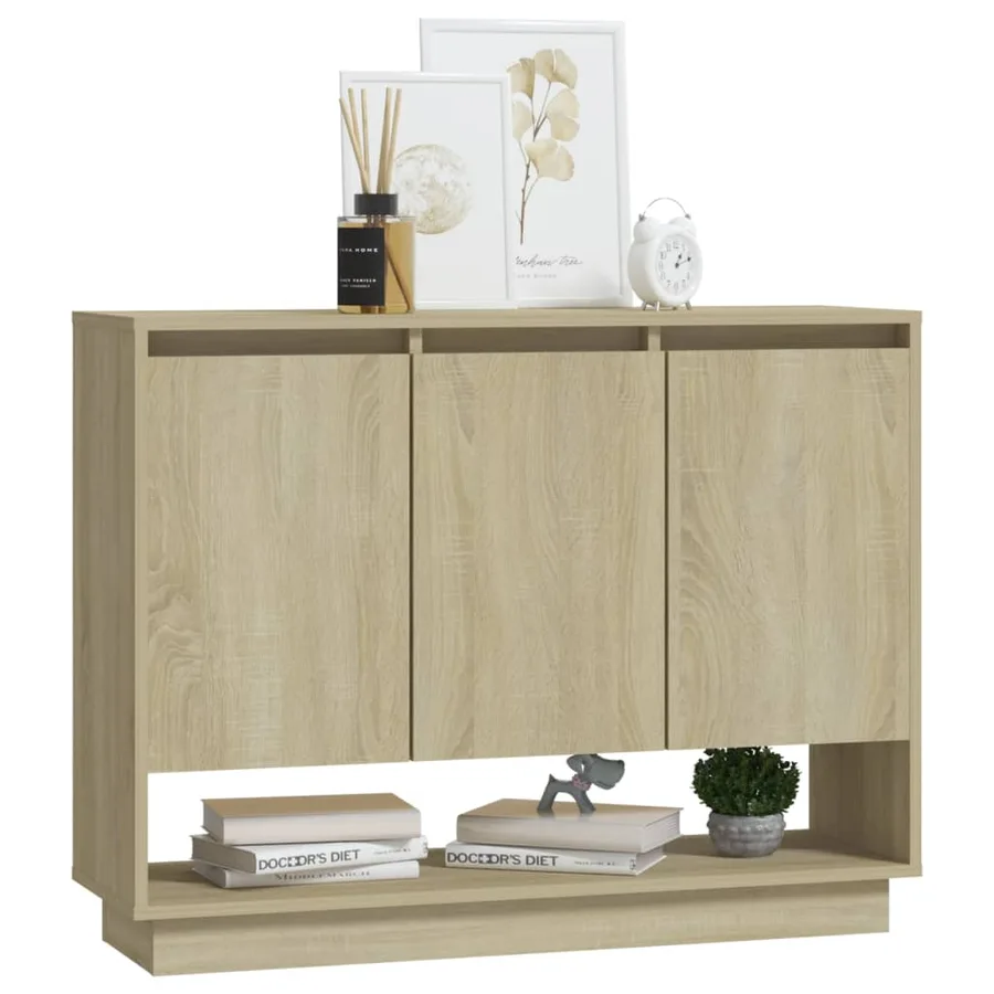 Buffet Chêne sonoma 97x31x75 cm Bois d'ingénierie - 4