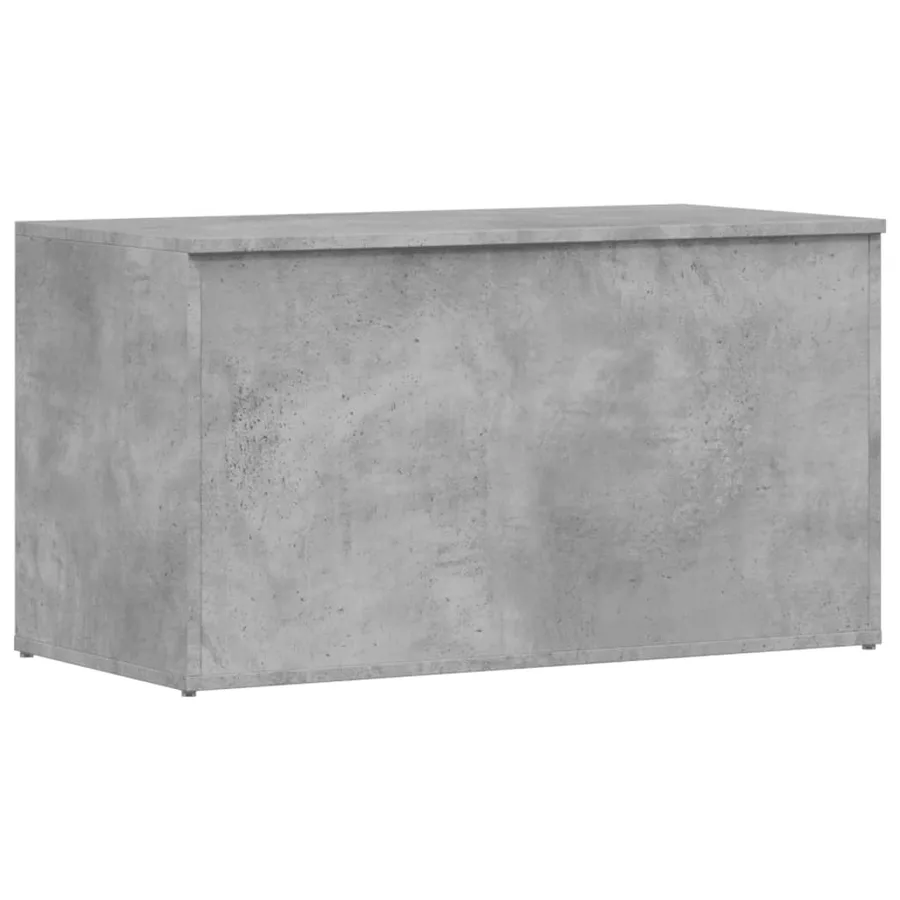 Coffre de rangement Gris béton 84x42x46 cm Bois d'ingénierie - 2