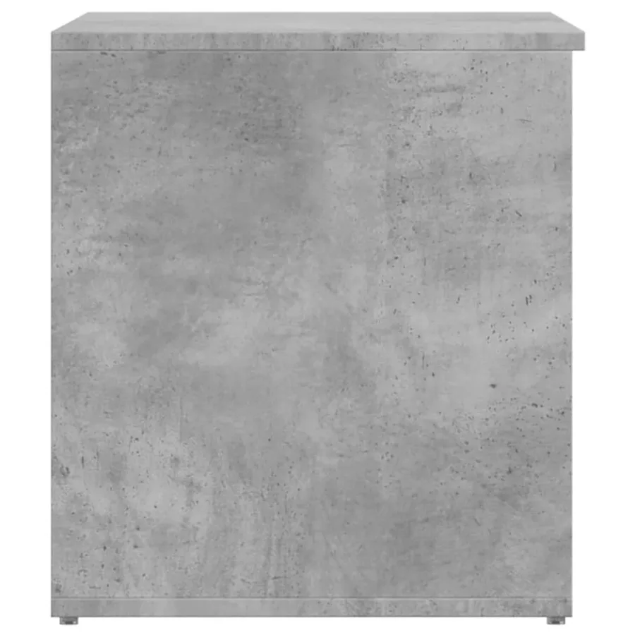 Coffre de rangement Gris béton 84x42x46 cm Bois d'ingénierie - 5