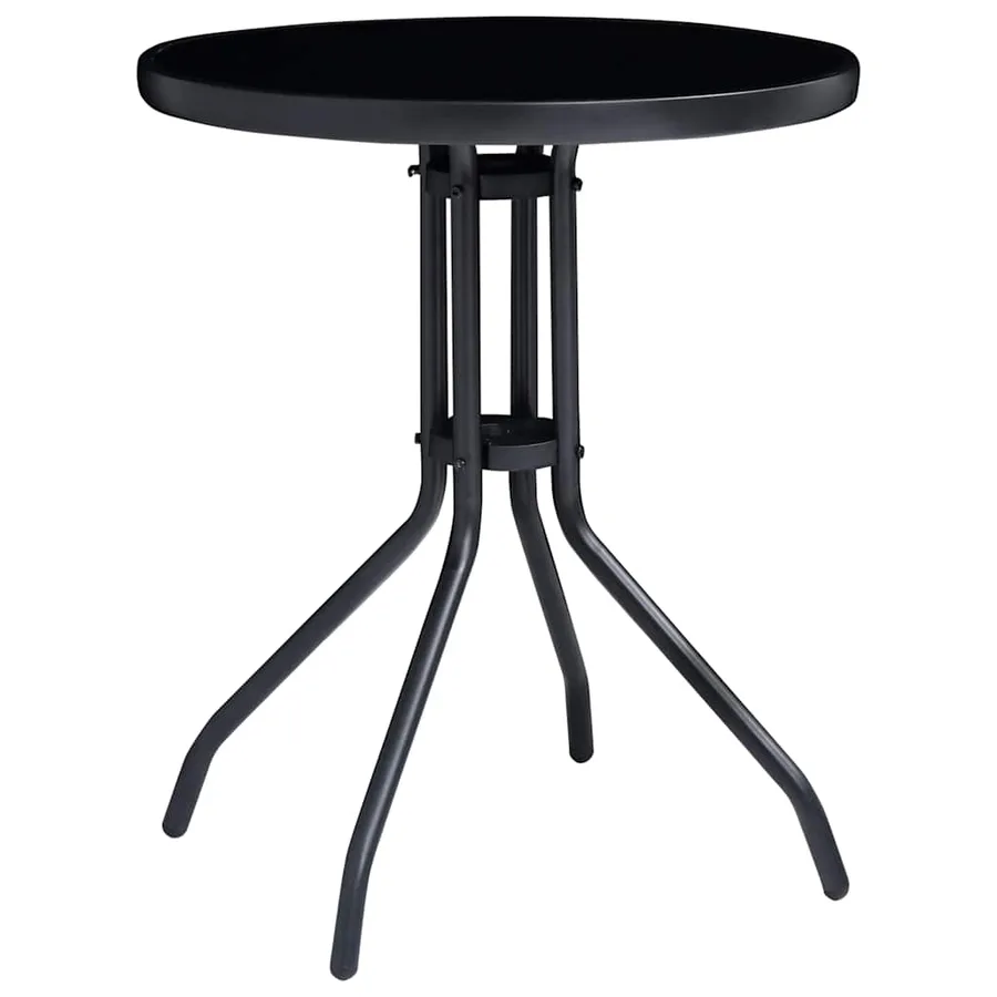 Mobilier de bistro 3 pcs Aluminium et textilène Noir - 8