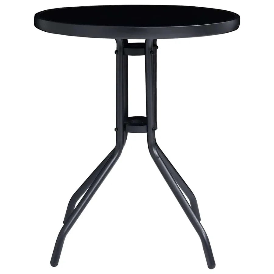 Mobilier de bistro 3 pcs Aluminium et textilène Noir - 9