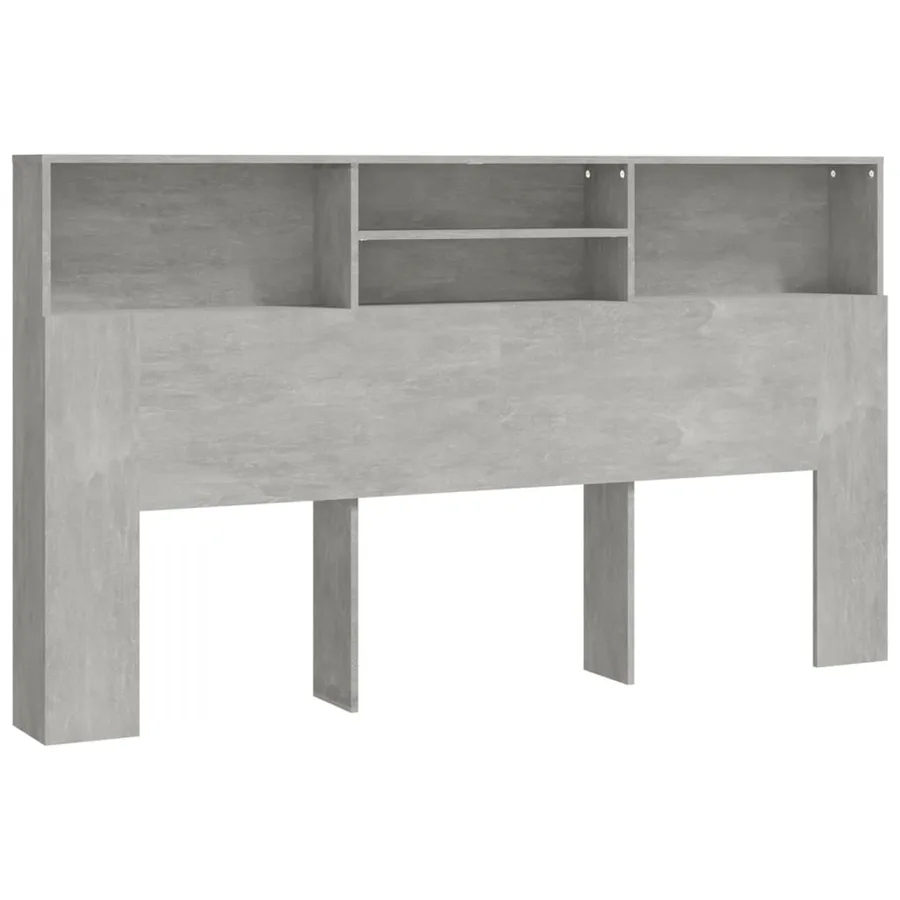 Armoire de tête de lit Gris béton 180x19x103,5 cm - 2