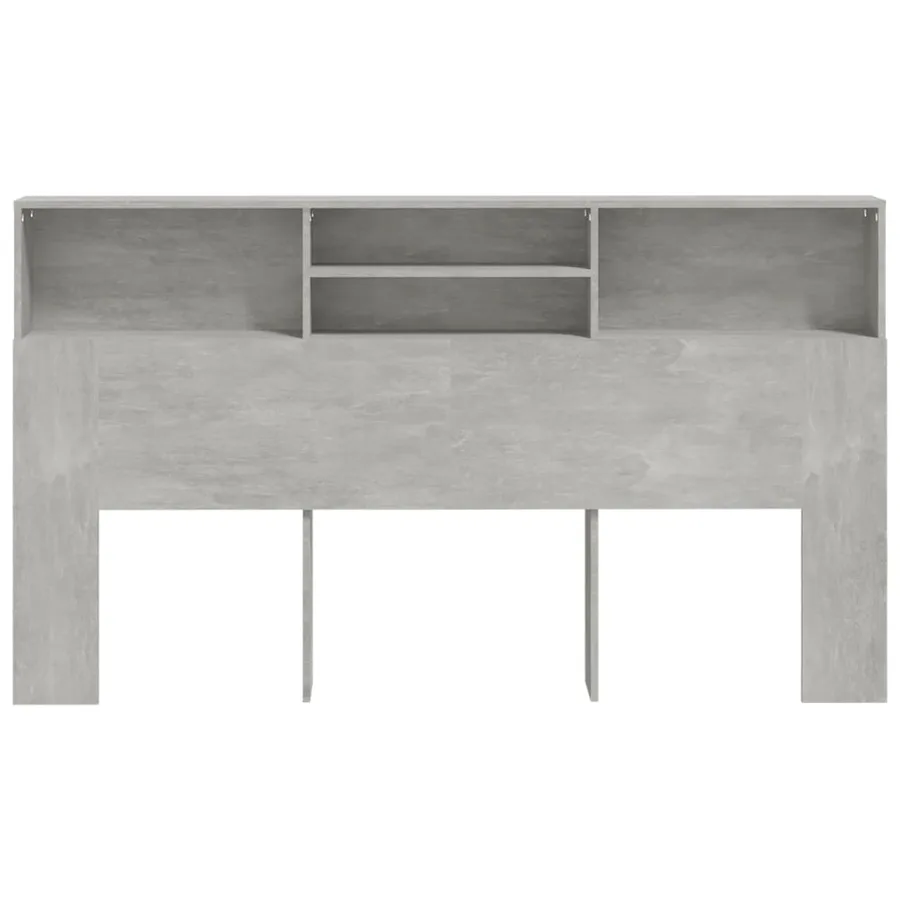 Armoire de tête de lit Gris béton 180x19x103,5 cm - 3