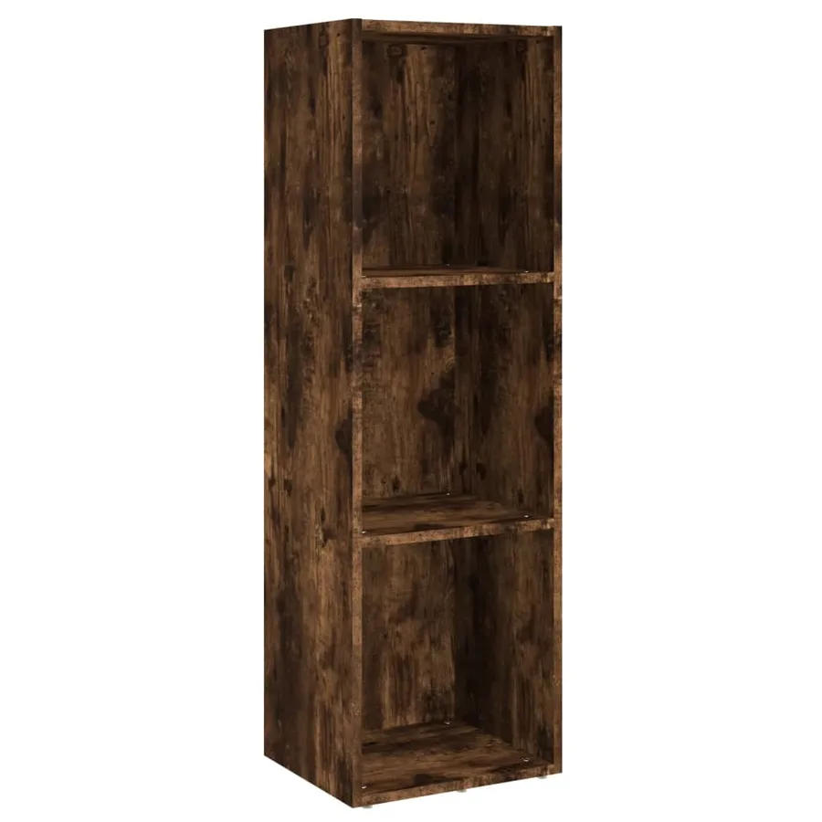 Bibliothèque/Meuble TV chêne fumé 36x30x114cm bois d'ingénierie - 2