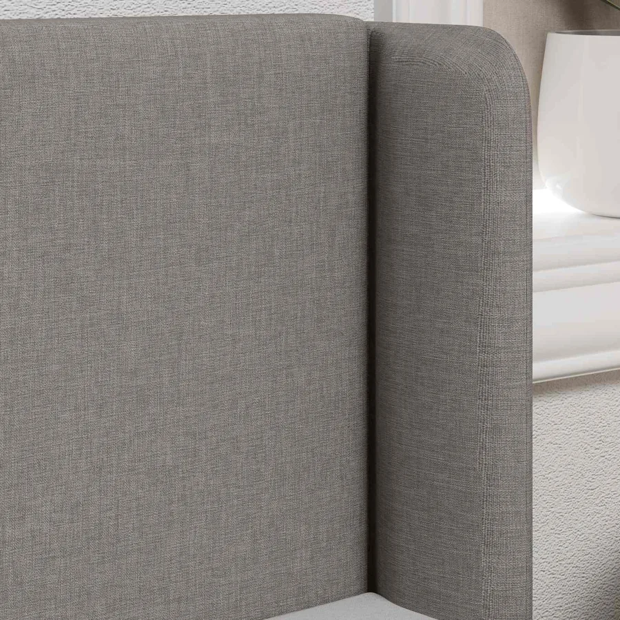 Oreille de tête de lit Taupe 40,5 x 40,5 x 4 cm tissu - 4