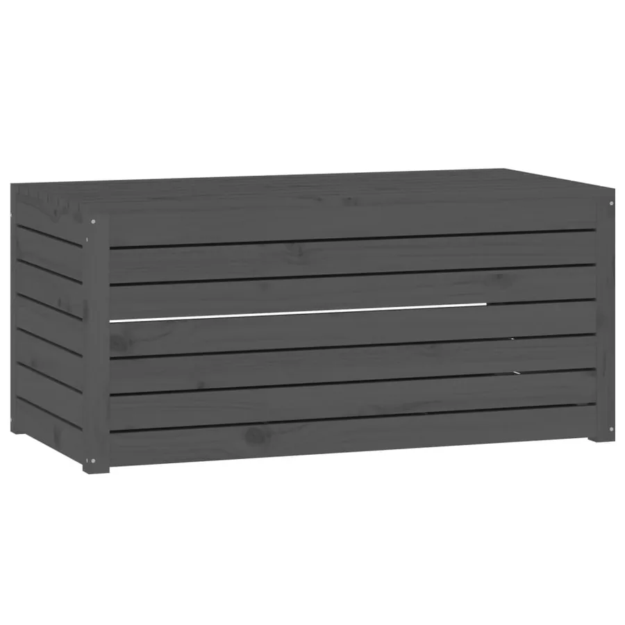 Boîte de jardin gris 101x50,5x46,5 cm bois massif de pin - 2