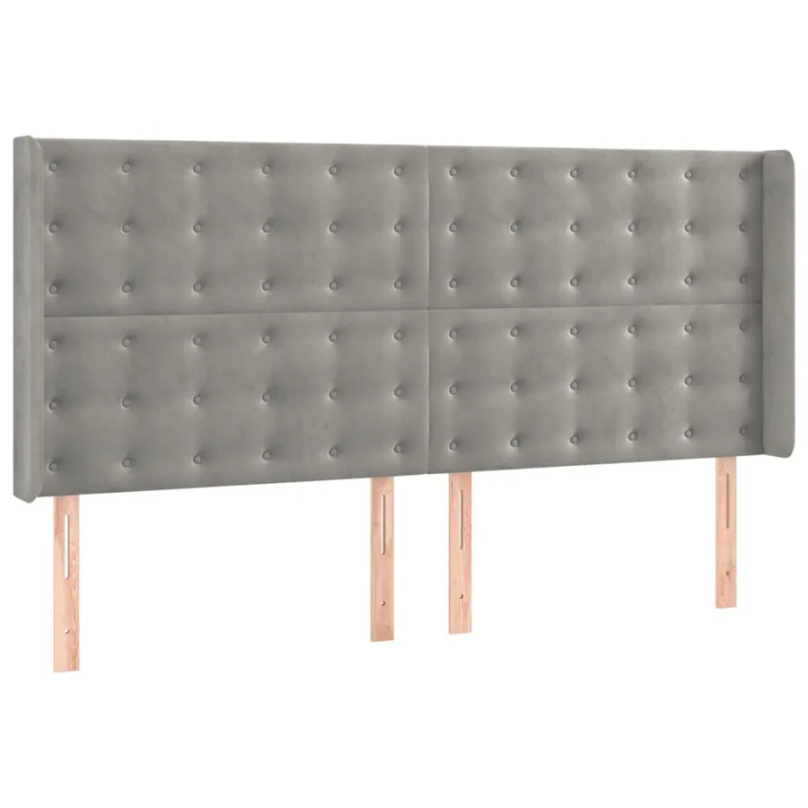 Sommier à lattes de lit matelas et LED Gris clair 180x200 cm - 7