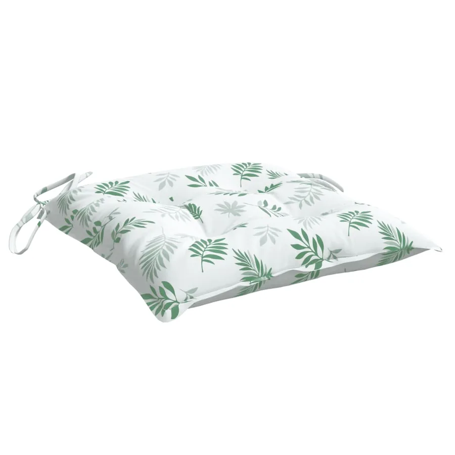 Coussins de chaise lot de 2 à motif de feuilles 40x40x7 cm - 5