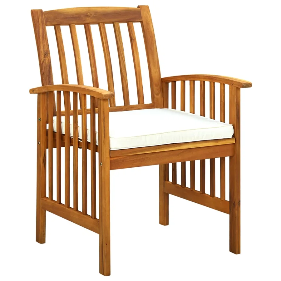 Ensemble à manger de jardin 3 pcs et coussins Acacia solide - 5