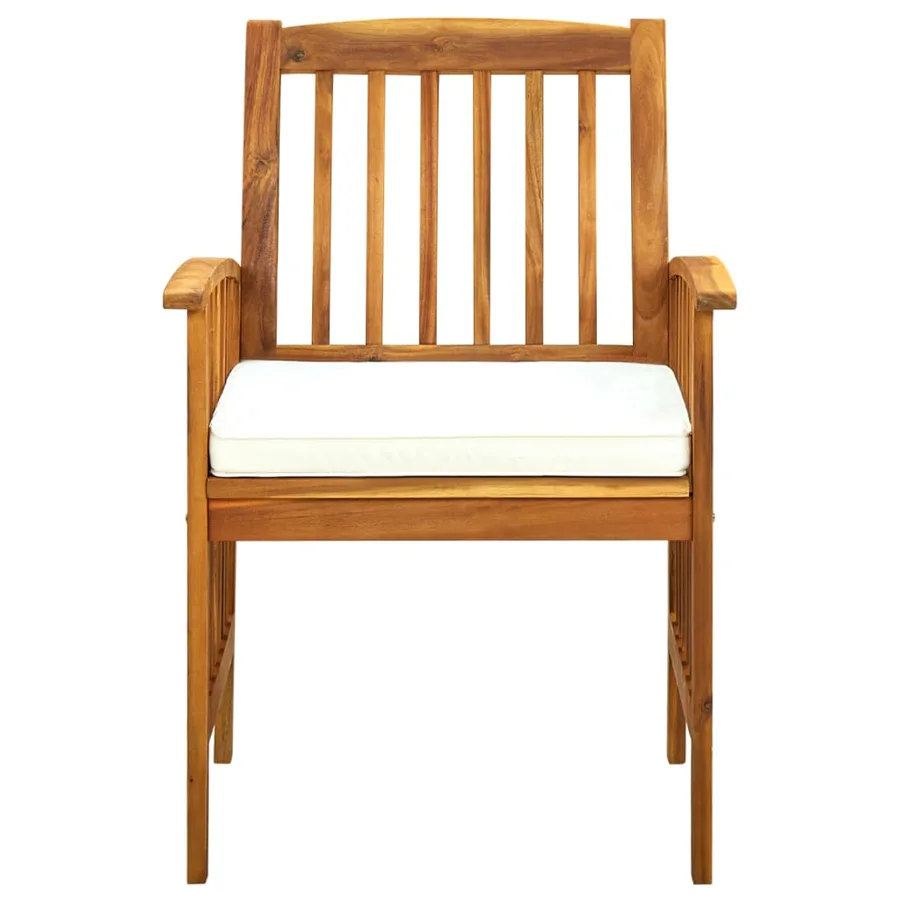 Ensemble à manger de jardin 3 pcs et coussins Acacia solide - 6