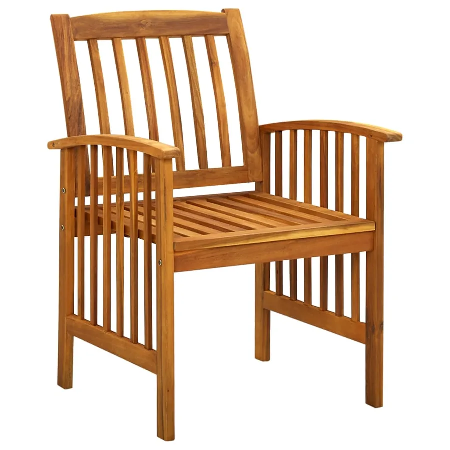 Ensemble à manger de jardin 3 pcs et coussins Acacia solide - 7