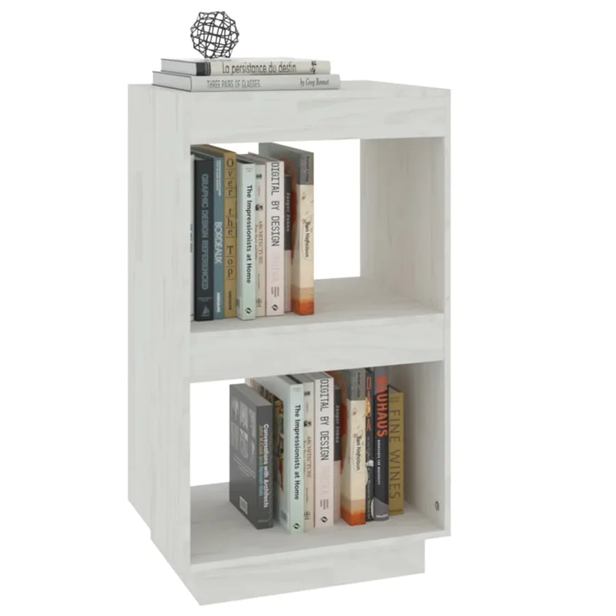 Bibliothèque Blanc 40x35x71 cm Bois de pin massif - 4