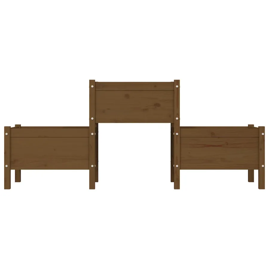 Jardinière Marron miel 178,5x44x75 cm Bois massif de pin - 4