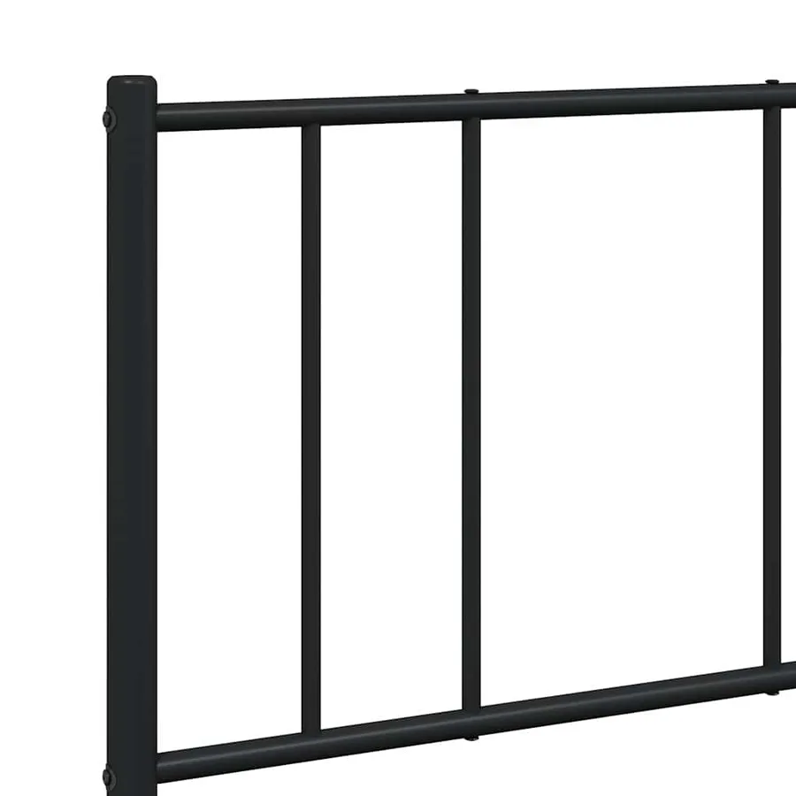 Cadre de lit métal sans matelas avec pied de lit noir 120x200cm - 9