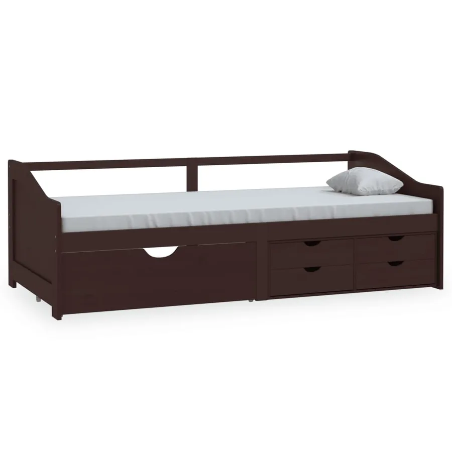 Lit de repos 3 places sans matelas Bois de pin massif 90x200 cm - 2