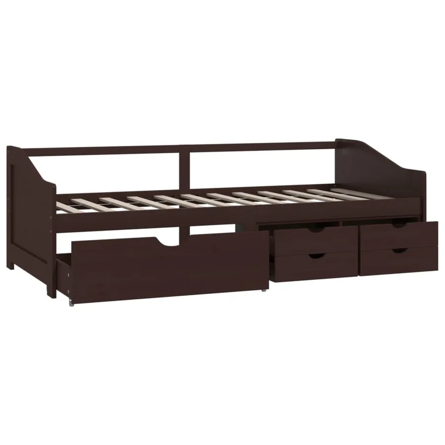 Lit de repos 3 places sans matelas Bois de pin massif 90x200 cm - 4