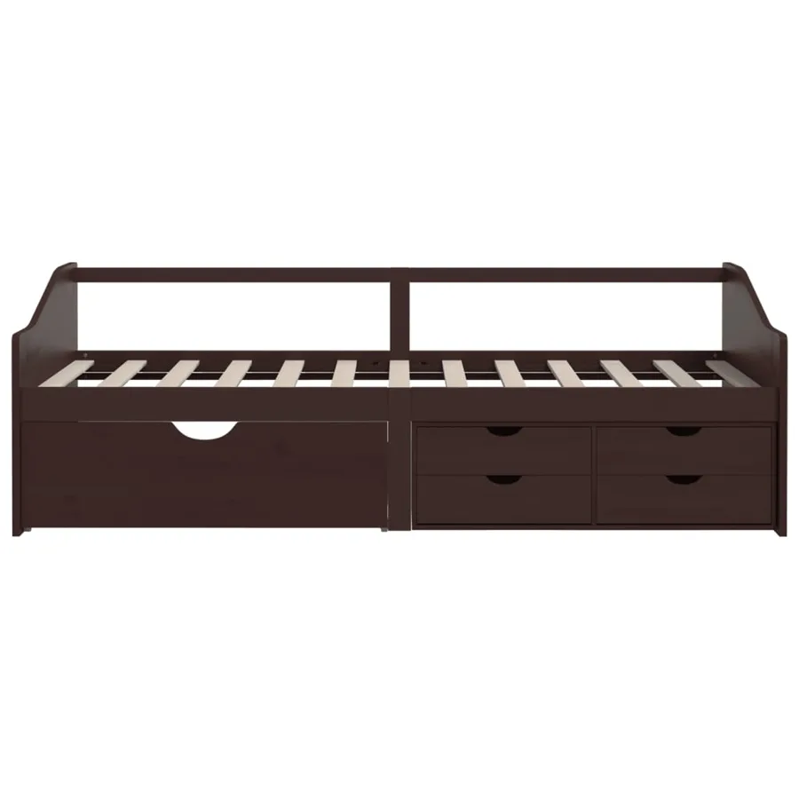 Lit de repos 3 places sans matelas Bois de pin massif 90x200 cm - 5