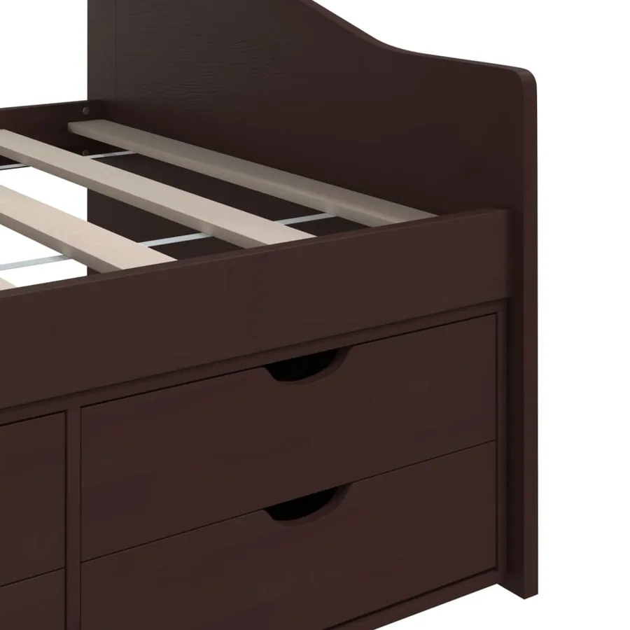 Lit de repos 3 places sans matelas Bois de pin massif 90x200 cm - 8