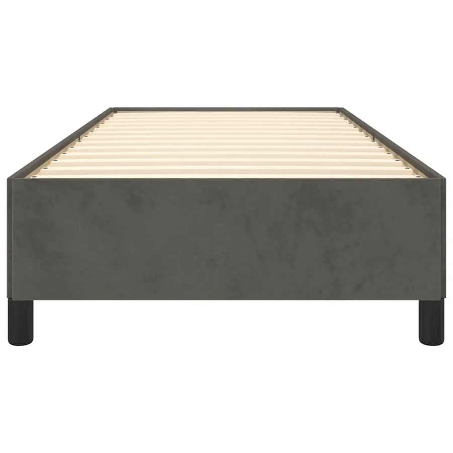 Cadre de lit sans matelas gris foncé 80x200 cm velours - 5