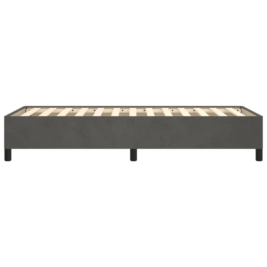 Cadre de lit sans matelas gris foncé 80x200 cm velours - 6