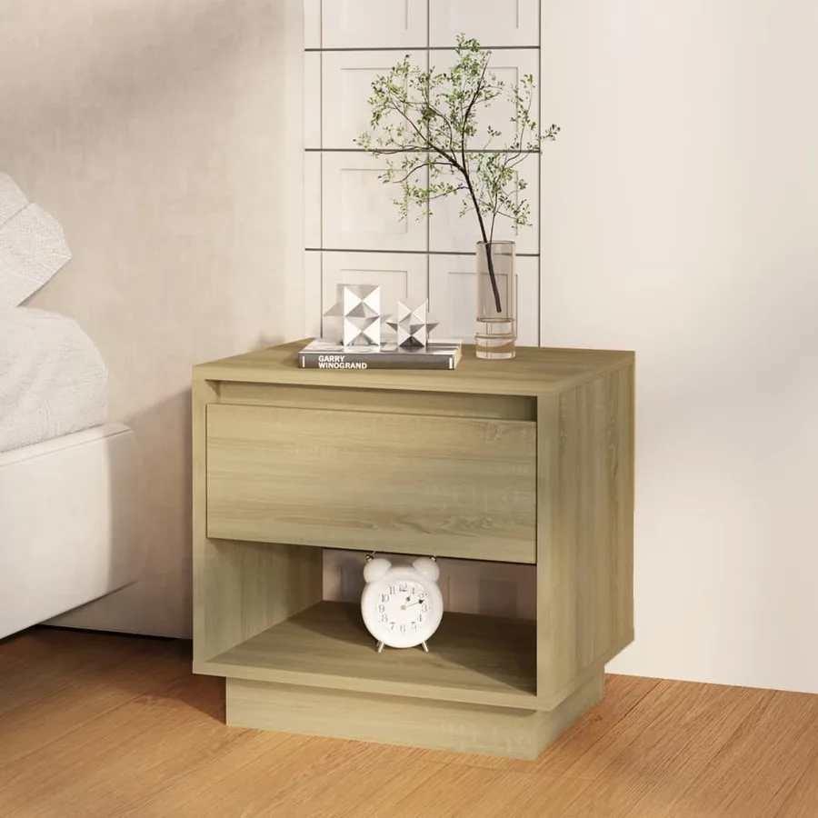 Tables de chevet 2 pcs Chêne sonoma 45x34x44 cm Bois ingénierie - 3