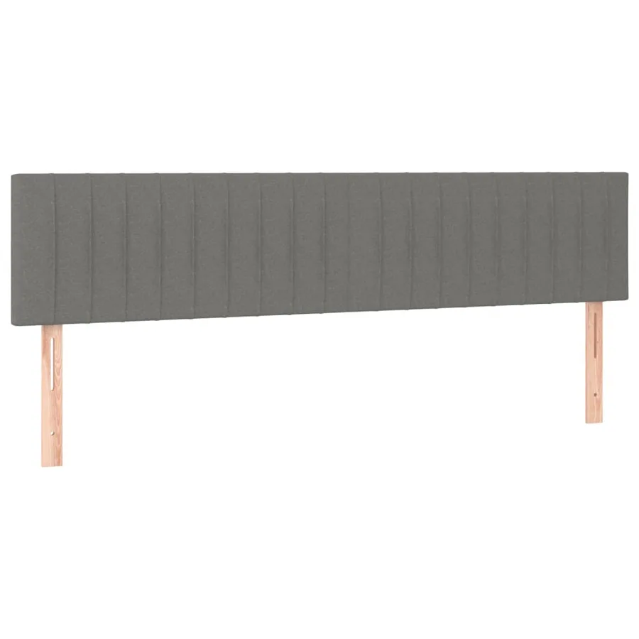 Sommier à lattes de lit et matelas et LED Gris foncé 180x200 cm - 7