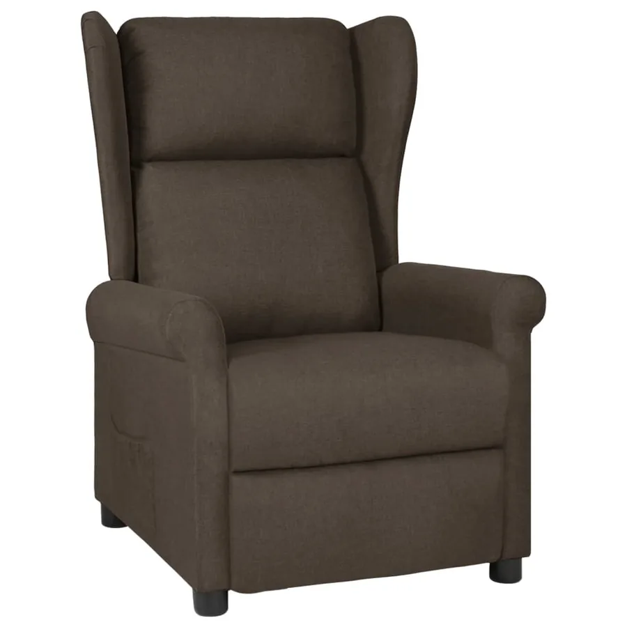 Fauteuil inclinable Marron foncé Tissu