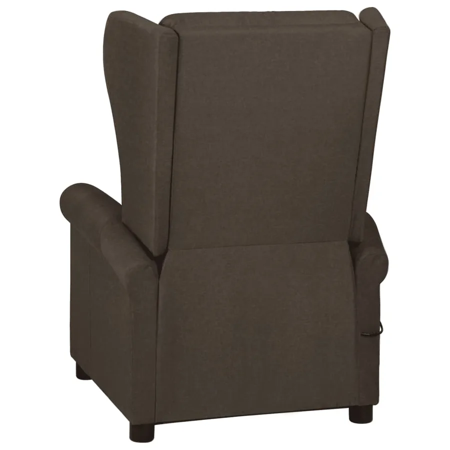 Fauteuil inclinable Marron foncé Tissu - 4